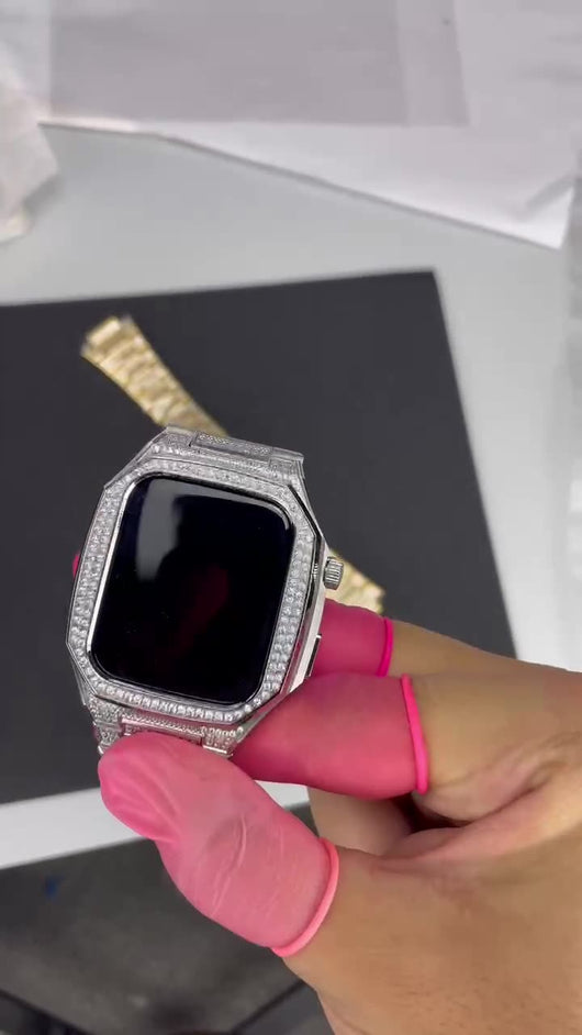 Funda Protectora para Reloj en Acero Inoxidable con Diamantes - Image 6