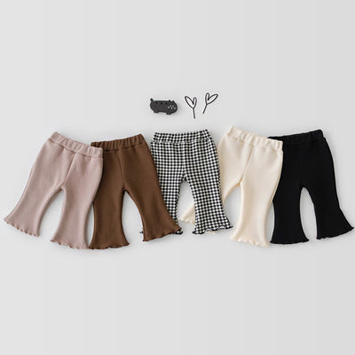Pantalones Acampanados a Cuadros para Niñas - Image 16
