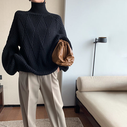 Suéter Grueso Holgado para Invierno - Abrigo Cómodo y Versátil - Image 11