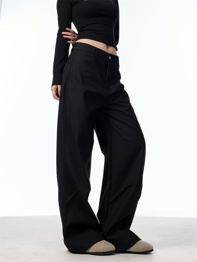 Pantalones Casuales Plisados Retro Americano para Mujer - Image 9