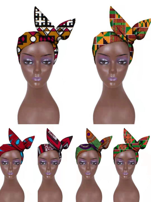 Cinta para la Cabeza Ankara Ajustable - Tela Batik Conmemorativa - Image 48