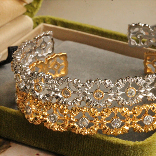 Pulsera Calada de Plata 925 Chapada en Oro