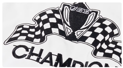 Chaqueta de Cuero para Motociclista con Letras Bordadas - Image 2