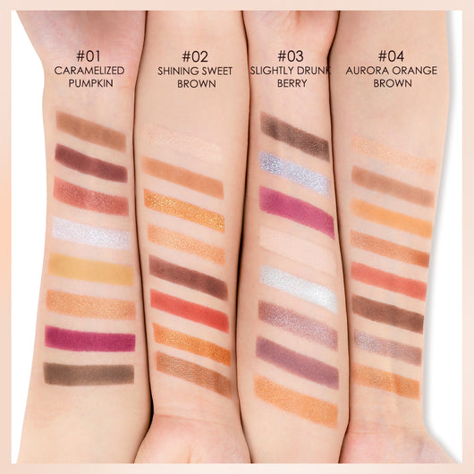 Paleta de Sombras 8 Colores con Rubor y Polvo Matificante Textura Mousse - Image 8