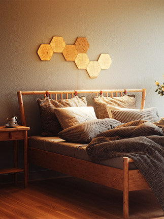 Panel Decorativo Hexagonal con Textura de Madera para Pared - Image 6