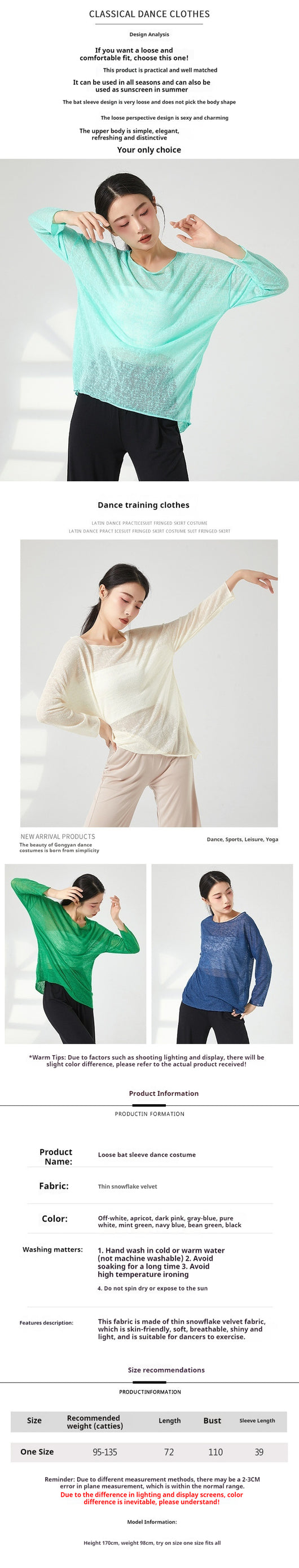 Traje de Danza Ligero y Holgado para Todas las Estaciones - Image 26