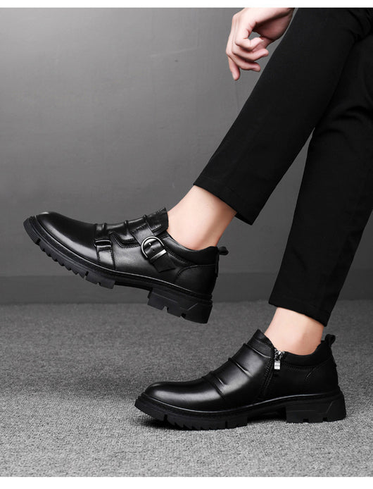 Zapatos de Cuero Genuino para Hombre con Suela Gruesa Reforzada - Image 10