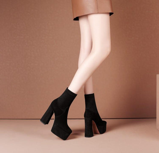 Botines de Plataforma con Punta Cuadrada para Mujer - Image 11
