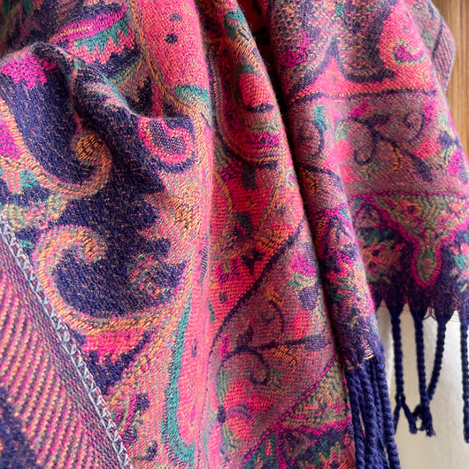 Pashmina Étnica Gruesa con Borlas - Bufanda Térmica Abrigadora - Image 23