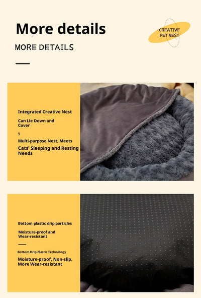 Cama Redonda Premium para Mascotas - Colchoneta Térmica Cuatro Estaciones Tamaño Grande - Image 19