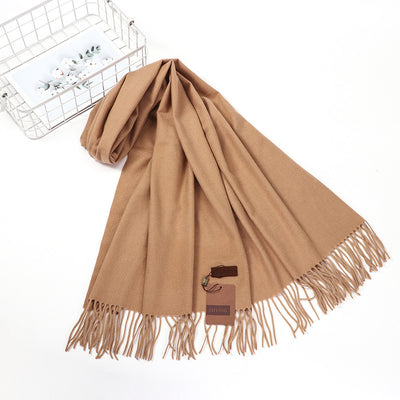 Rebozo Grueso Cálido Rojo para Otoño e Invierno - Image 3