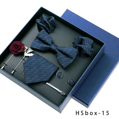 Set de 8 Piezas Accesorios Formales para Hombre - Corbatas, Moños y Pañuelos - Image 16