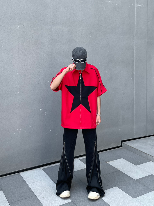 Camisa Casual de Hombre con Parches de Estrellas - Image 19