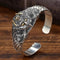 Pulsera de Plata Esterlina Ancha Retro para Hombre