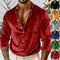 Camisa de Terciopelo Dorado con Botones para Hombre
