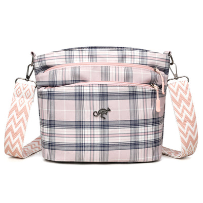 Bolsa Bandolera Escolar de Cuadros Artísticos Gran Capacidad para Mujeres - Image 6