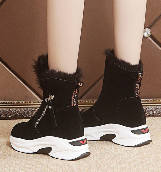 Zapatos Casuales de Algodón con Suela Gruesa y Forro Térmico