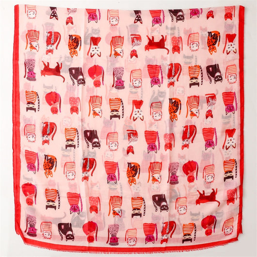Pañuelo de Seda Estampado Paraíso Gatitos Adorables - Image 25