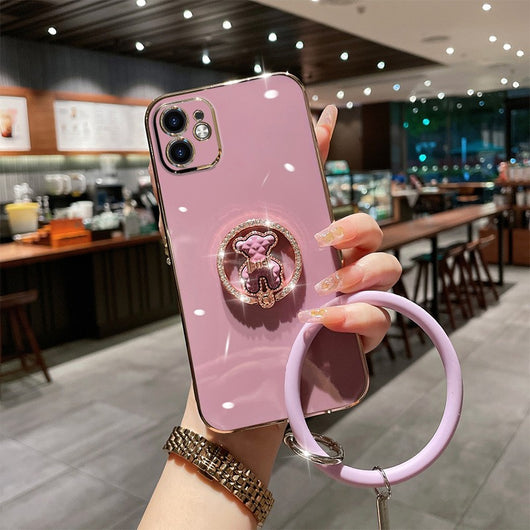 Funda Protectora Lujo Oso Brillante con Cristales Electrochapados - Image 9