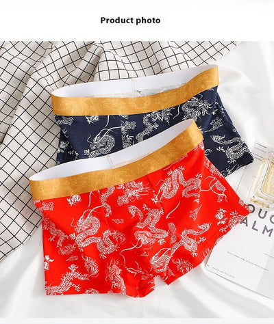 Calzoncillos Dominantes con Patrón de Dragón para Hombre - Algodón Puro - Image 11