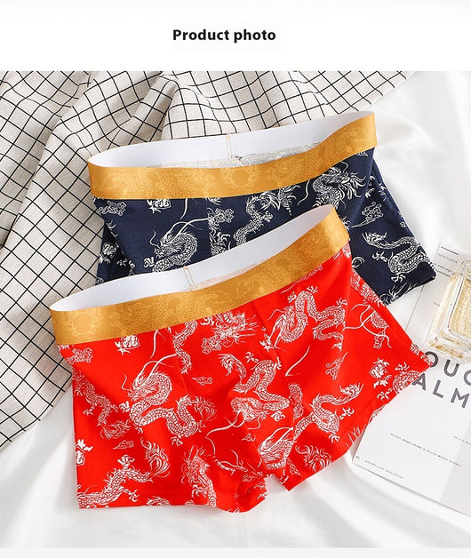Calzoncillos Dominantes con Patrón de Dragón para Hombre - Algodón Puro - Image 11
