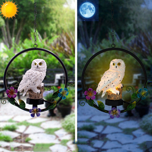 Lámpara Solar Decorativa Búho de Resina para Jardín - Luz LED Exterior - Image 2