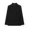 Chaqueta Blazer Mujer Negra Ajustada Manga Larga