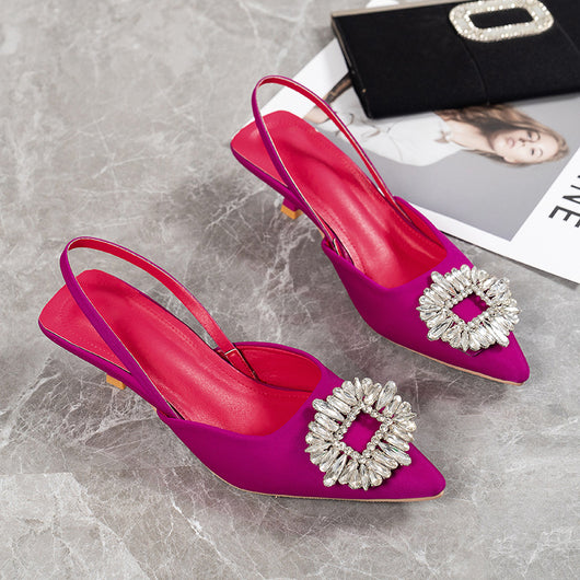 Sandalias Stiletto Puntiagudas con Talón Abierto - Image 5