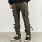 Pantalón Cargo Ajustado Distressed con Doble Encaje y Tobillo Entallado