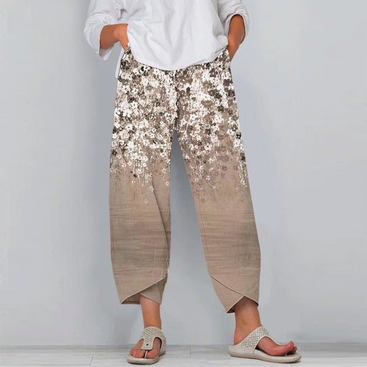 Pantalones Deportivos Casuales con Estampado Floral