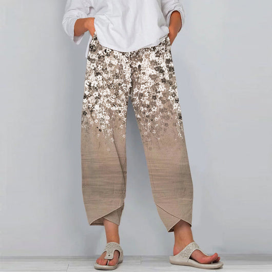 Pantalones Deportivos Casuales con Estampado Floral