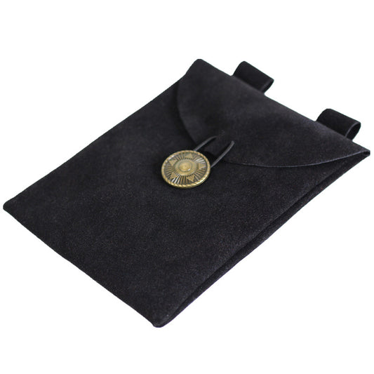 Bolso Medieval Renacentista en Gamuza Negra - Image 2