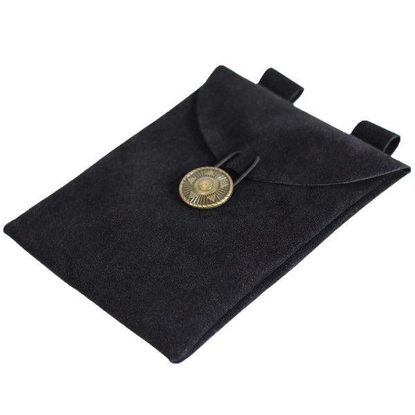 Bolso Medieval Renacentista en Gamuza Negra