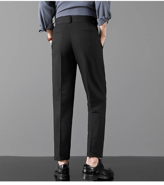 Pantalones Slim Fit de Corte Recto Estilo Británico para Hombre - Image 19