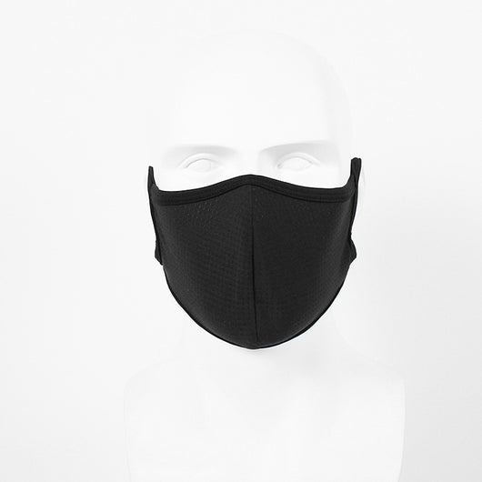 Black breathable polyester dust mask with textured fabric and ear loops, suitable for men and women in all seasons. - Image 12