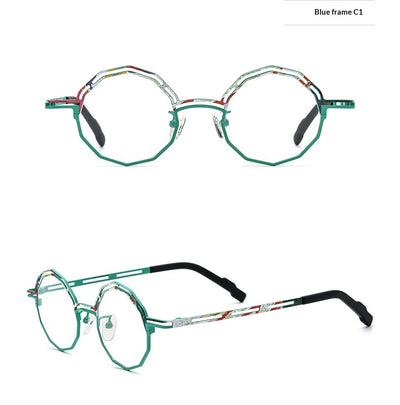 Armazón de Gafas Multimaterial Ultraligero en Titanio Puro para Miopía - Image 13