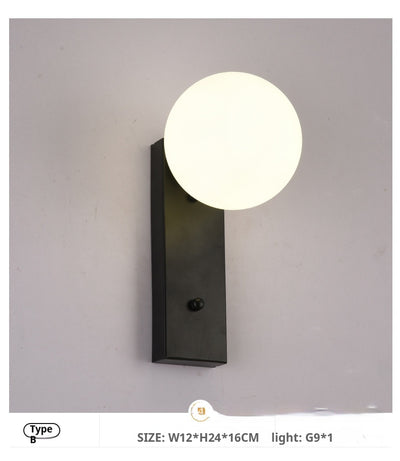 Lámpara Minimalista de Cristal para Mesita de Noche - Image 23
