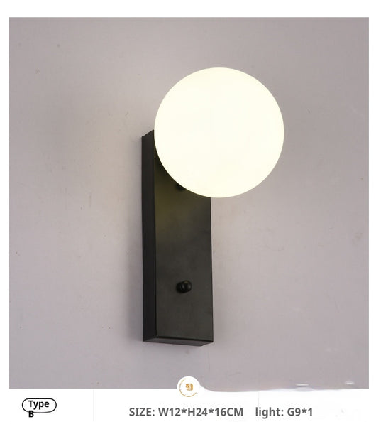 Lámpara Minimalista de Cristal para Mesita de Noche - Image 23