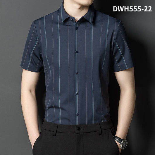 Camisa Manga Corta Ice Silk Sin Costuras para Hombre - Image 13