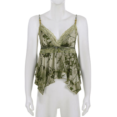 Vestido Retro Cuello V Cintura Marcada Diseño Asimétrico - Image 38