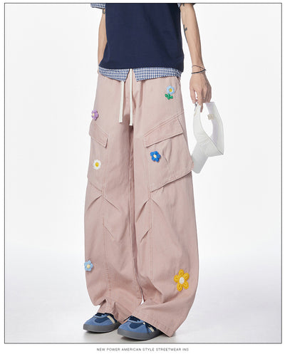 Pantalones de Trabajo Retro Multi-bolsillos Corte Recto Unisex - Image 18