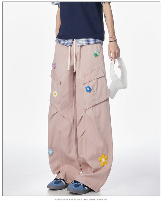 Pantalones de Trabajo Retro Multi-bolsillos Corte Recto Unisex - Image 18