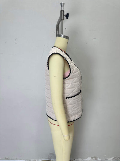 Chaleco Acolchado de Algodón para Mujer - Diseño Elegante Otoño Invierno - Image 9