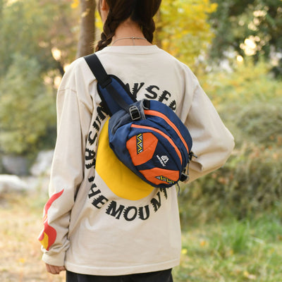 Mochila de Camping Bicolor con Bandolera Diagonal para Parejas - Image 10