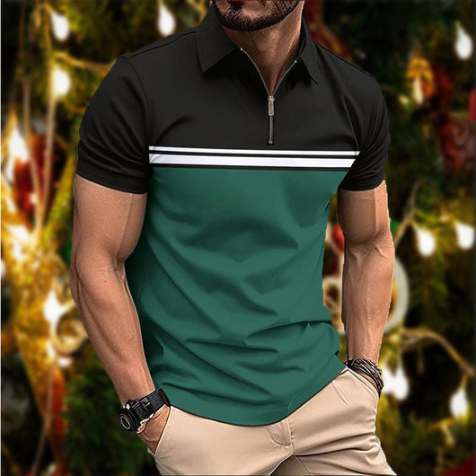 Polo Slim Fit para Hombre con Cuello Puntiagudo y Rayas en el Pecho - Image 7