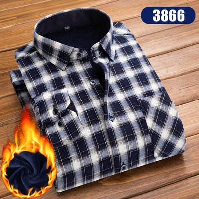 Camisa Cuadriculada Térmica para Hombre Talla Grande - Image 33
