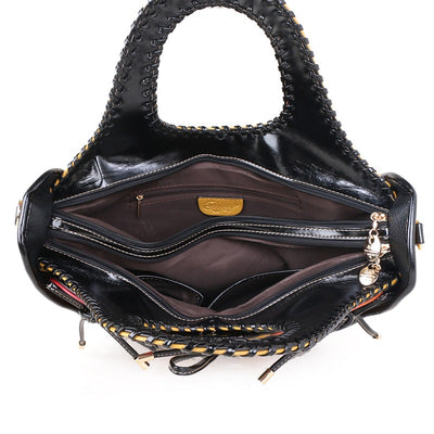 Bolso Bandolera Tejido con Detalles en Contraste para Mujer - Image 13