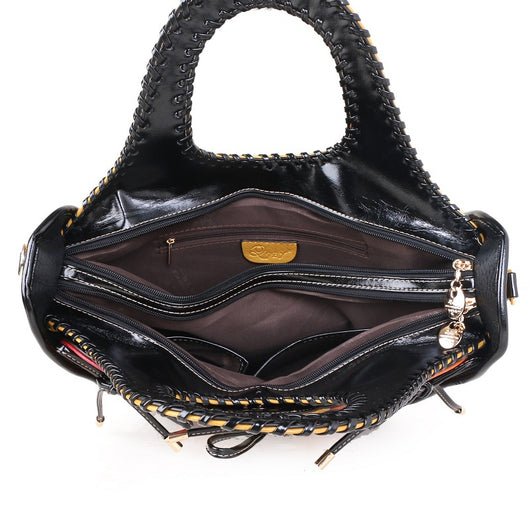 Bolso Bandolera Tejido con Detalles en Contraste para Mujer - Image 13