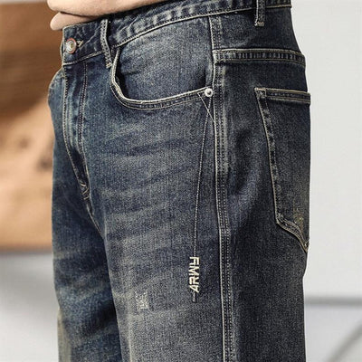 Jeans Retro Holgados de Talle Alto para Hombre Talla Grande - Image 8