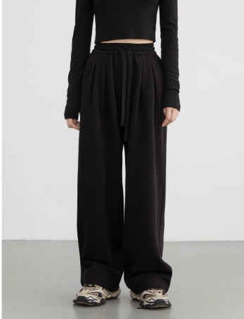 Pantalones Casuales de Cintura Alta con Cordón y Forro Polar - Image 19